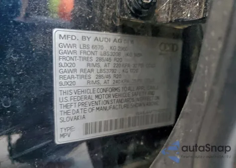 2017 Audi Q7 Premium Plus from USA, damaged, VIN WA1LAAF7XHD011090